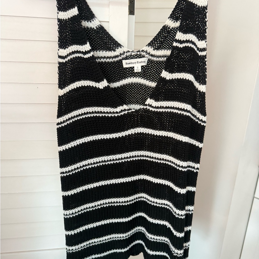 Newbury Kustom Black and White Striped Tank Top